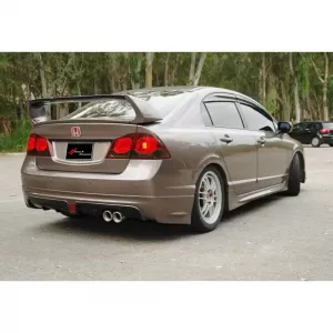 image-28-Honda Civic FD6 Mugen RR modell hátsó lökhárító toldat jobb oldali dupla kivezetéses vákuum műanyag / 2006-2011