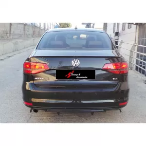 image-61-Jetta Mk6 R Model diffúzor bal oldali dupla kivezetéses zongoralakk fekete vákuum műanyag / 2014-2018