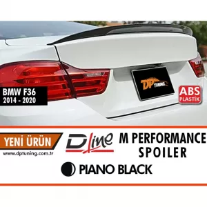 image-47-F36 M Performance Dynamics hátsó csomagtér spoiler zongoralakk fekete ABS / 2014-2020