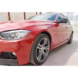 image-1-BMW F30 Performance küszöb spoiler toldat, zongoralakk fekete, vákuum műanyag / 2012-2018