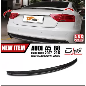 image-50-Audi A5 B8 S5 hátsó csomagtér spoiler, zongoralakk fekete ABS / 2009-2016 (4 ajtós)