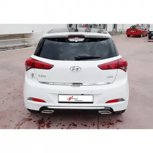 image-71-i20 Sport diffúzor króm kipufogóvégekkel, zongoralakk fekete, vákuum műanyag / 2014-2018