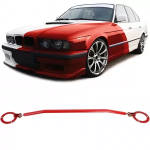 image-41-Rote Aluminium-Strebe vorne verstellbar, geeignet für BMW 5er E34 520i 525i 89-96