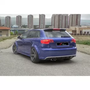 image-15-Audi A3 8P RS3 Style hátsó spoiler zongoralakk fekete vákuum műanyag / 2003-2008