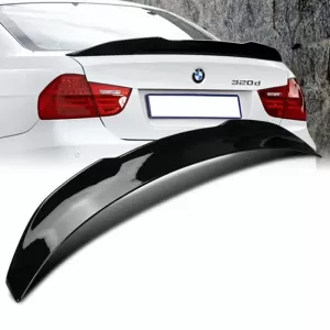 image-19-E90 PSM Style hátsó spoiler zongoralakk fekete ABS / 2004-2011