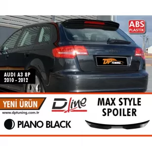 image-24-Audi A3 8P Hatchback MAX Style hátsó spoiler zongoralakk fekete ABS / 2010-2013