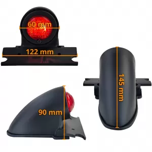 Motorcycle taillight Sparto black universal for chopper old school Harley retro
