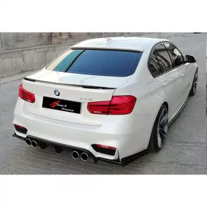 image-7-BMW F30 M3 Vorsteiner stílusú diffúzor (középső) R+L dupla kivezetéses zongoralakk fekete vákuum műanyag / 2012-2018