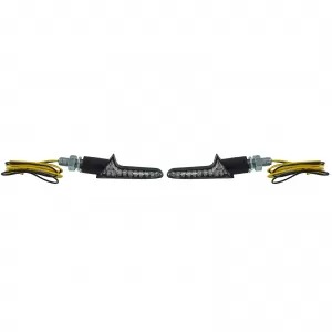 Universal Motorcycle Clear Glass LED Indicator Set HOOK with E-Mark
