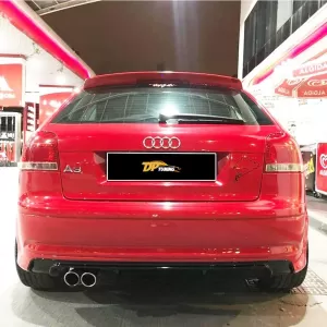 image-35-Audi A3 8P S3 Style hátsó lökhárító toldat, bal oldali dupla kivezetéses, fényezetlen, vákuumozott műanyag / 2005-2008 (2 ajtós)