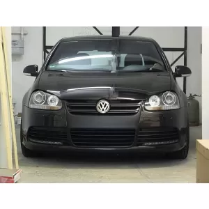 Paraurti anteriore per VW Golf V 5 03-07 Jetta 05-10 R32 Griglia nera lucida-image-6328729
