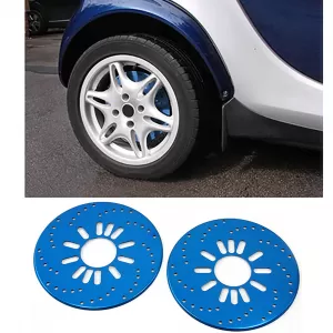 Stainless steel brake disc dummies blue for Smart 450 451 453 Coupe Cabrio 98-21