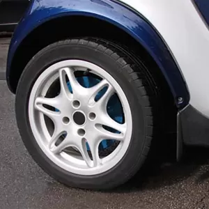Stainless steel brake disc dummies blue for Smart 450 451 453 Coupe Cabrio 98-21