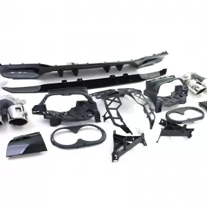 Diffusore posteriore sportivo nero con terminali di scarico cromati adatto per Mercedes A-Class W177 dal 19-image-6264005