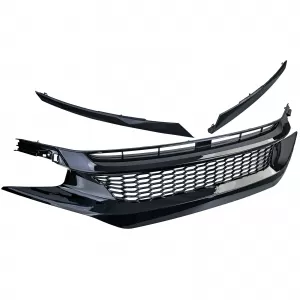 Honeycomb Clean Radiator Grille TR Performance Gloss for Honda Civic X FC FK 2016-2020