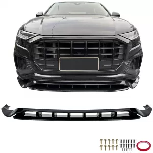 image-60-Performance első spoiler toldat fényes fekete Audi Q8 S-Line 4M 2018-2023