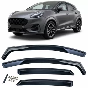 Premium Windabweiser Regenabweiser 4-teilig Negru potrivit pentru Ford Puma din 2019
