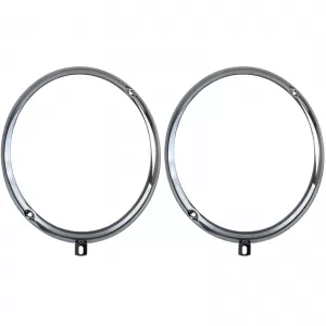 2x Chrom Scheinwerferring Lampenring für VW Käfer Bus T1 bis 1967 / Porsche 356