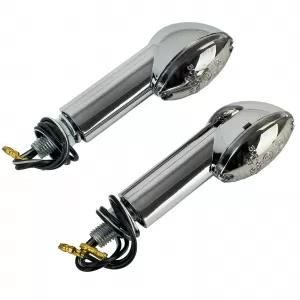 Universal Motorcycle Halogen Indicator Set CATEYE 40mm Chrome with E-Mark