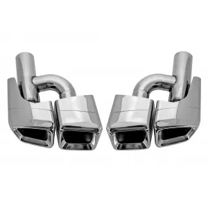 Terminali di scarico tipo E63 adatti per Mercedes E-Class W212 2009-2014, CLS C218 2011-2018, S-Class W221 2005-2013, C-Class W204 2007-2014-image-6264369