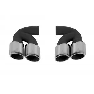 Chrome exhaust tips 958 style suitable for Porsche Cayenne 2010-2014