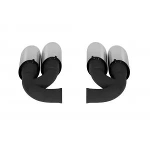 Chrome exhaust tips 958 style suitable for Porsche Cayenne 2010-2014