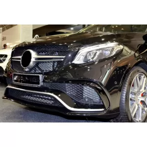 Griglia cromata/grigia adatta per paraurti 63 A Design su Mercedes GLE SUV W166, GLE Coupe C292 2015-2019 con apertura per telecamera-image-6264594