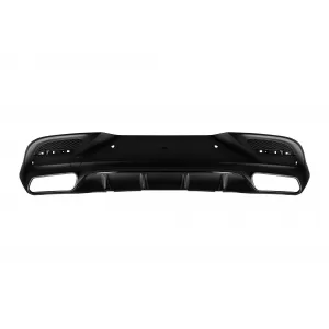 Diffusore di tipo GLE63 con terminali neri adatto per paraurti posteriore A Design su Mercedes GLE Coupe C292 2015-2019 -oo--oo-, con finitura nera-image-6264608
