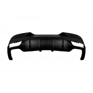 Diffusore di tipo GLE63 con terminali neri adatto per paraurti posteriore A Design su Mercedes GLE Coupe C292 2015-2019 -oo--oo-, con finitura nera-image-6264609