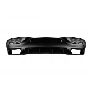 Diffusore di tipo GLE63 con terminali neri adatto per paraurti posteriore A Design su Mercedes GLE Coupe C292 2015-2019 -oo--oo-, con finitura nera-image-6264610