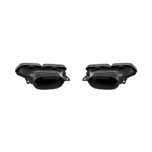 Diffusore di tipo GLE63 con terminali neri adatto per paraurti posteriore A Design su Mercedes GLE Coupe C292 2015-2019 -oo--oo-, con finitura nera-image-6264615