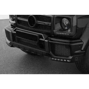 Spoiler di tipo BRABUS con DRL adatto per paraurti anteriore A Design Mercedes G-Class W463 1989-2016, non verniciato-image-6264663