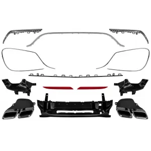 Un pacchetto di design tipo S63 adatto per Mercedes S-Class W222 2017-2020, con long base side skirts-image-6264817