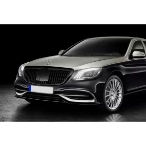 Griglia in stile Maybach cromo/nera adatta per Mercedes S-Class W222 2013-2020 per il modello con Distronic-image-6265499