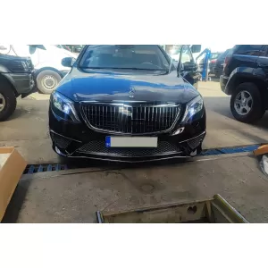 Griglia in stile Maybach cromo/nera adatta per Mercedes S-Class W222 2013-2020 per il modello con Distronic-image-6265500