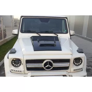 Scoop sul cofano in stile Brabus, adatto per Mercedes G-class W463 1989-2017, nero lucido-image-6265523