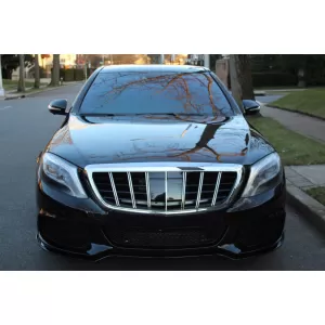 Griglia cromata/nera tipo Brabus adatta per Mercedes S-Class W222 2013-2020 per il modello con Distronic e Night Vision-image-6265529
