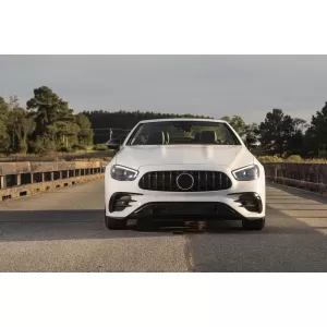 Griglia tipo GT verniciata nera adatta per Mercedes E-Class W213 berlina, S213 station wagon, C238 coupé, A238 cabrio A Design Sport line & Avantgarde, E53 A Design dopo il 2020 con apertura per telec-image-6265572