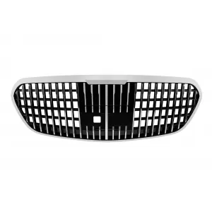 Griglia in stile Maybach cromo/nera adatta per Mercedes S-Class W223 dopo il 2021 per il modello con Distronic-image-6265576