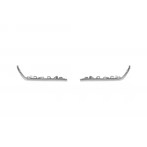 Diffusore tipo S63 con terminali cromati adatto per paraurti posteriore A Design su Mercedes Classe S W222 2017-2019, con finiture cromate-image-6265739