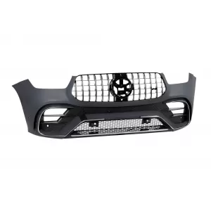 Paraurti anteriore Design A adatto per Mercedes GLE SUV W167, GLE Coupe C167 2020-2023, dopo il 2024 con griglia cromata e finiture cromate-image-6265789
