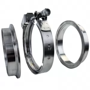Edelstahl V-Band Schelle Klemme Set mit Schnellverschluss 3.5" 89mm