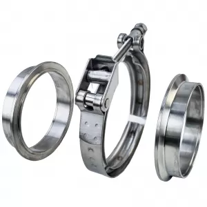 Edelstahl V-Band Schelle Klemme Set mit Schnellverschluss 3.5" 89mm