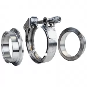 Edelstahl V-Band Schelle Klemme Set mit Schnellverschluss 2.5" 63.5mm