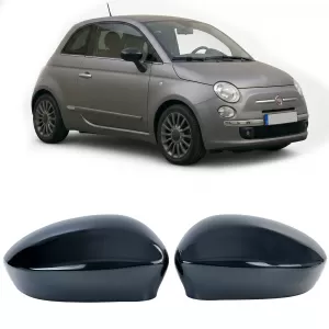 image-19-Spiegelkappen Schwarz Glanz zum Austausch passend für Fiat 500 2007-2020
