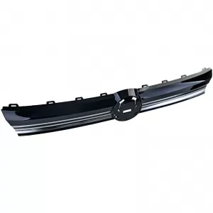 Kühlergrill Frontgrill Schwarz Glanz mit Chromleisten für VW Caddy V SB ab 2020