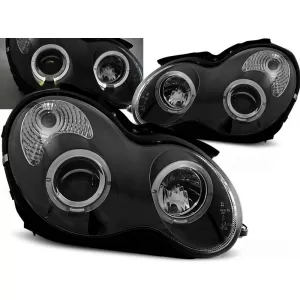 HEADLIGHTS ANGEL EYES BLACK fits MERCEDES W203 C-KLASA 07.00-03.04
