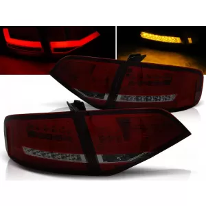 LED TAIL LIGHTS RED SMOKE fits AUDI A4 B8 08-11