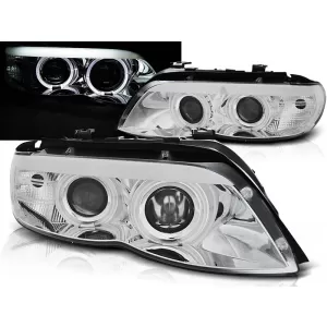 XENON HEADLIGHTS ANGEL EYES CHROME fits BMW X5 E53 11.03-06