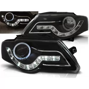 HEADLIGHTS DAYLIGHT BLACK fits VW PASSAT B6 3C 03.05-10